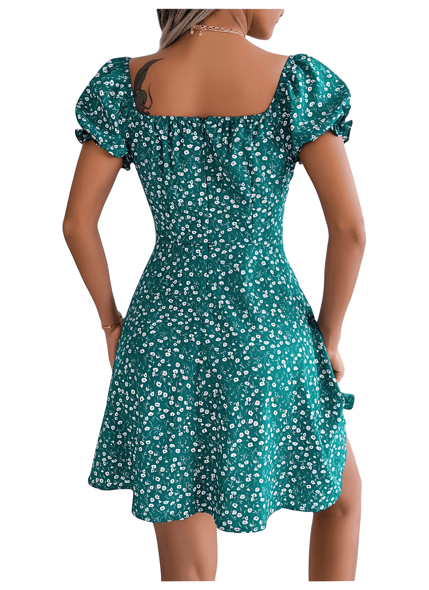 Petals and Ruffles: Women's Floral Print Dress - Diva Dash