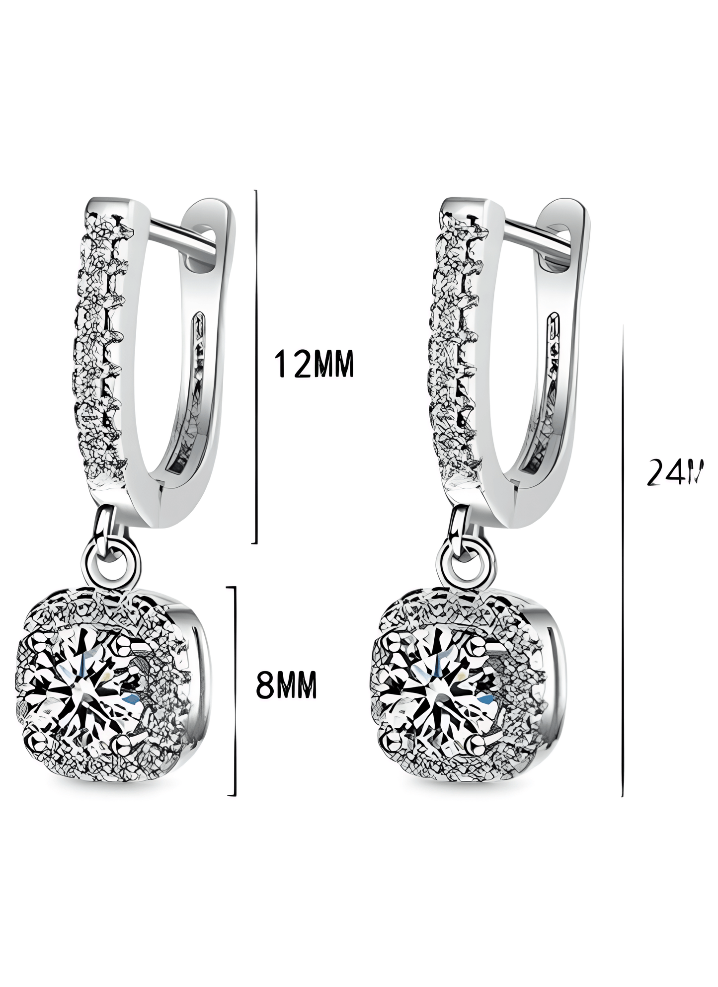 Radiant Elegance: Moissanite Huggie Hoop Earrings - Diva Dash
