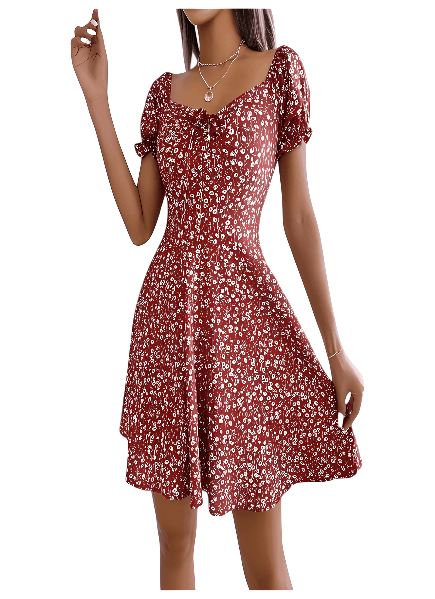 Petals and Ruffles: Women's Floral Print Dress - Diva Dash