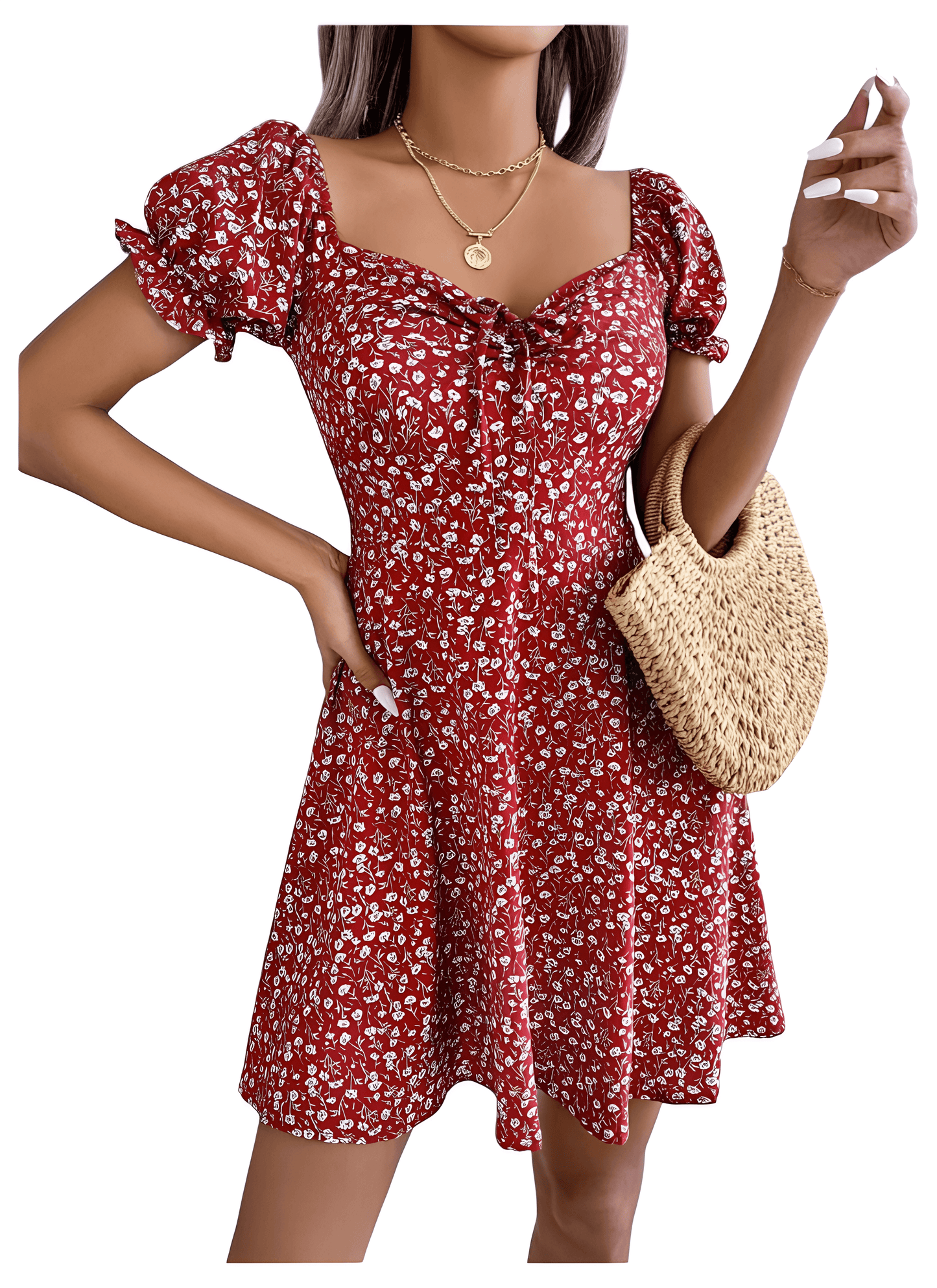 Petals and Ruffles: Women's Floral Print Dress - Diva Dash