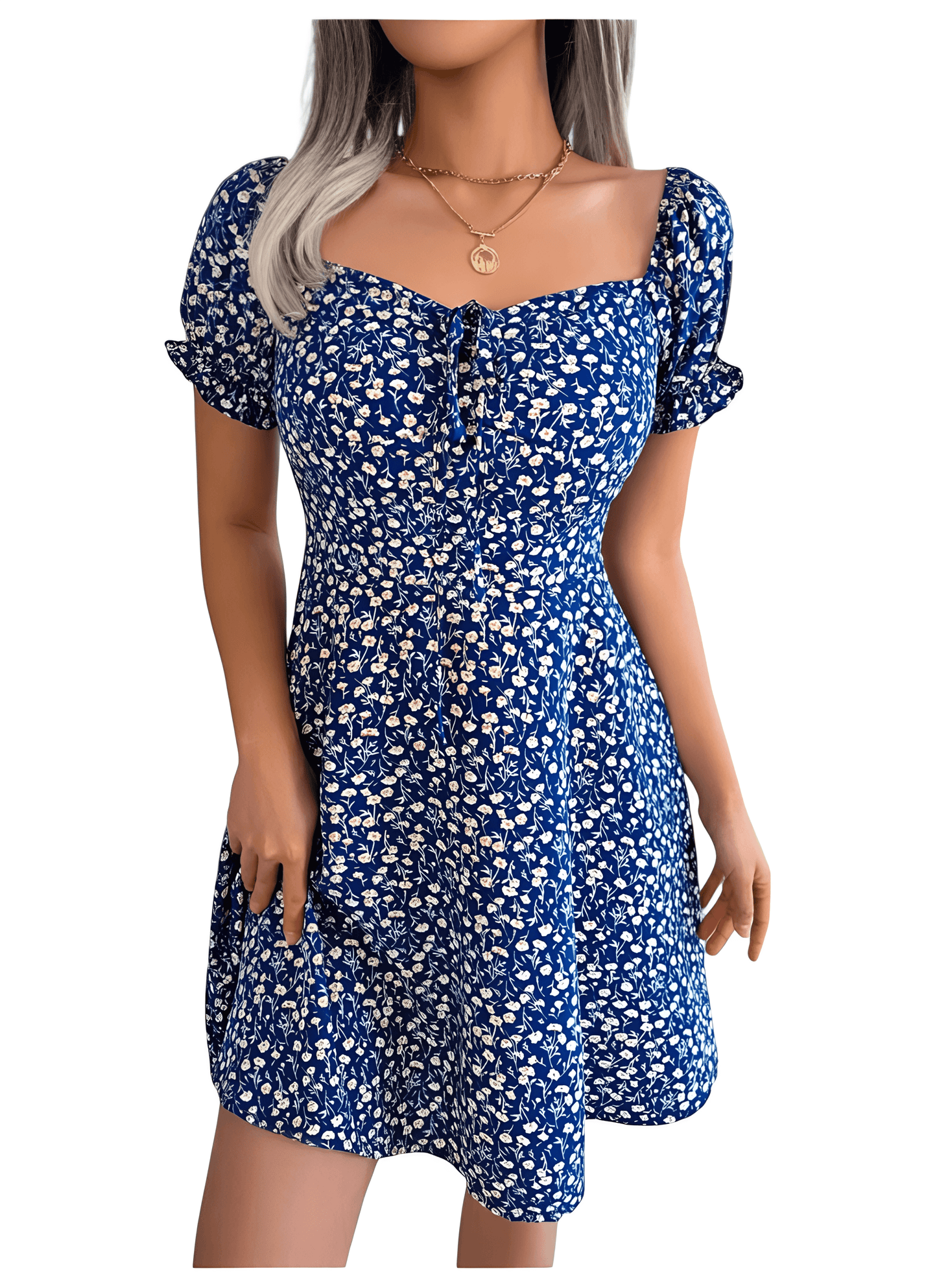 Petals and Ruffles: Women's Floral Print Dress - Diva Dash