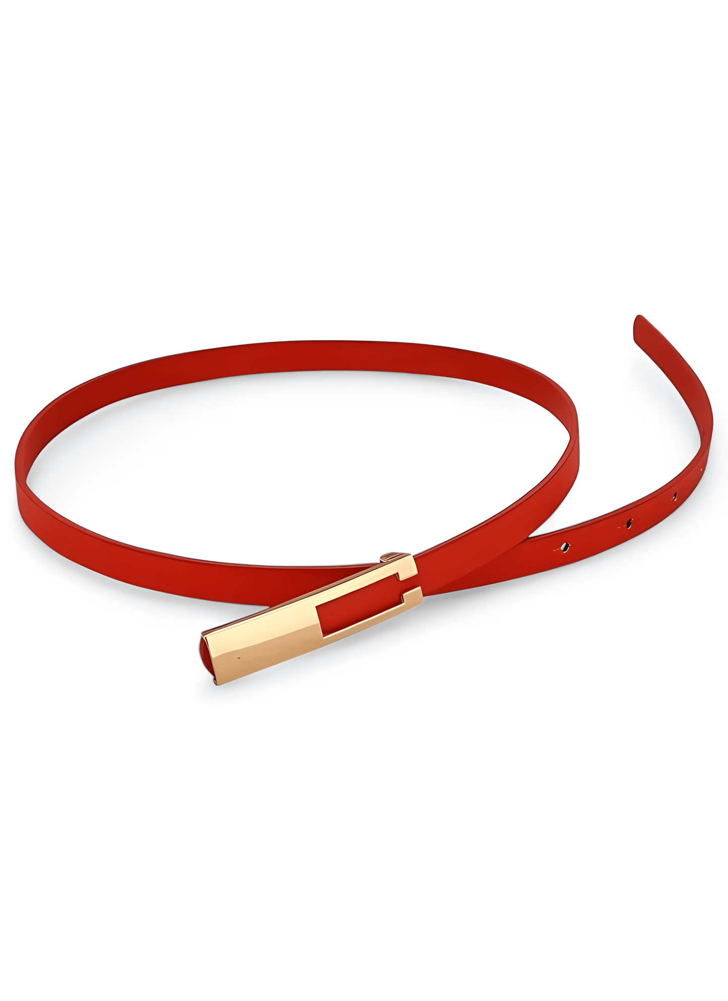 Timeless Chic: Vintage PU Leather Waist Belt with Gold Metal Buckle - Diva Dash