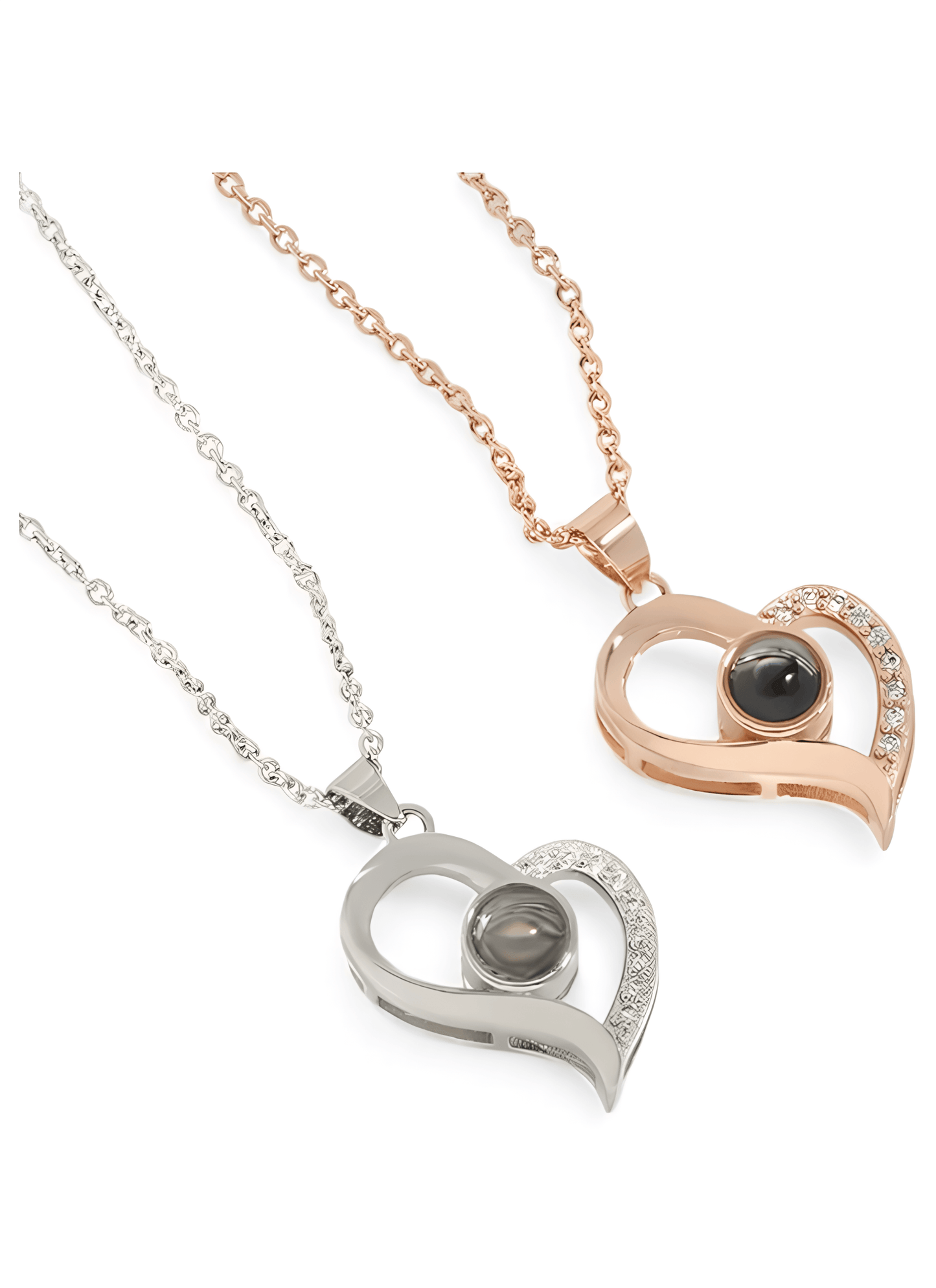 Whispers of Love: 100 Languages Projection Necklace Set - Diva Dash