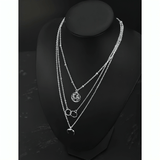 Necklace Set With Layered Pendants - Diva Dash