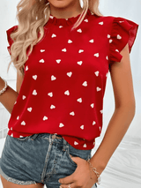 Chic Breeze Ruffle Blouse - Diva Dash