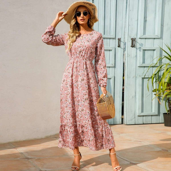 Baby Floral Print Maxi Dress - Diva Dash