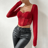 EnchantVibe Lace Crop Top - Diva Dash