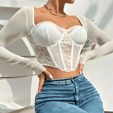 EnchantVibe Lace Crop Top - Diva Dash