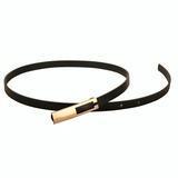 Timeless Chic: Vintage PU Leather Waist Belt with Gold Metal Buckle - Diva Dash