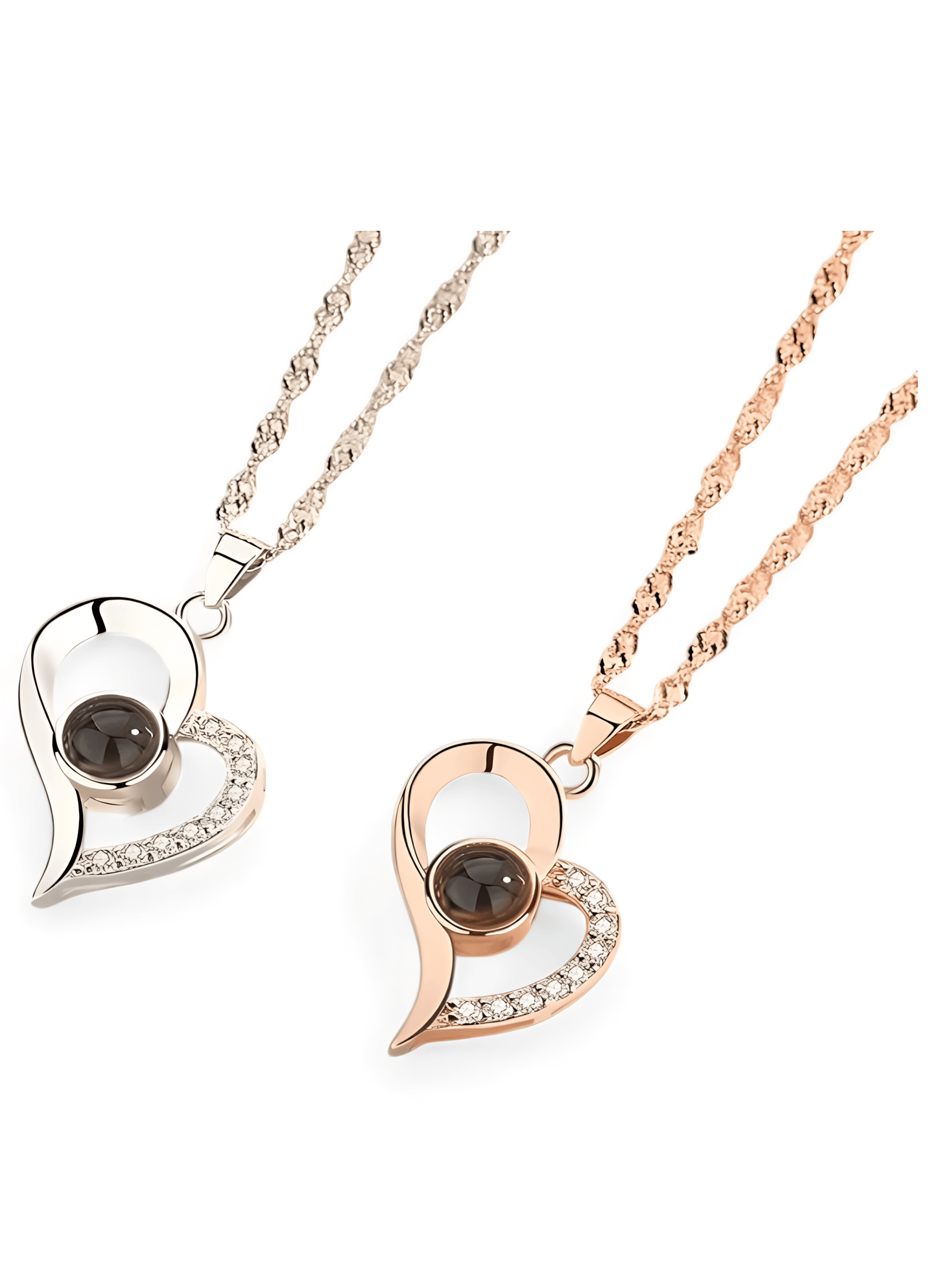 Whispers of Love: 100 Languages Projection Necklace Set - Diva Dash