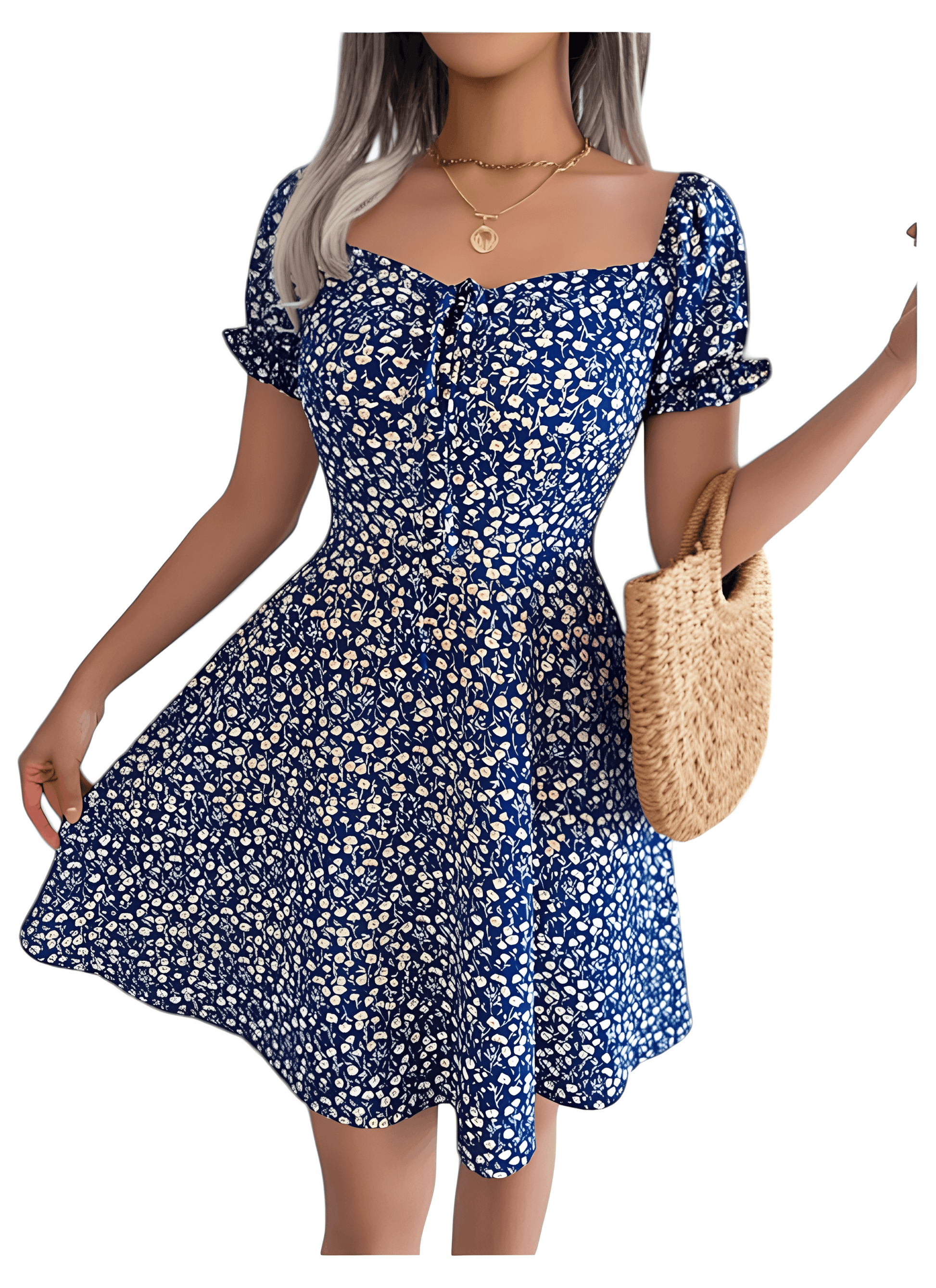 Petals and Ruffles: Women's Floral Print Dress - Diva Dash