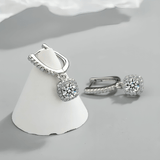 Radiant Elegance: Moissanite Huggie Hoop Earrings - Diva Dash