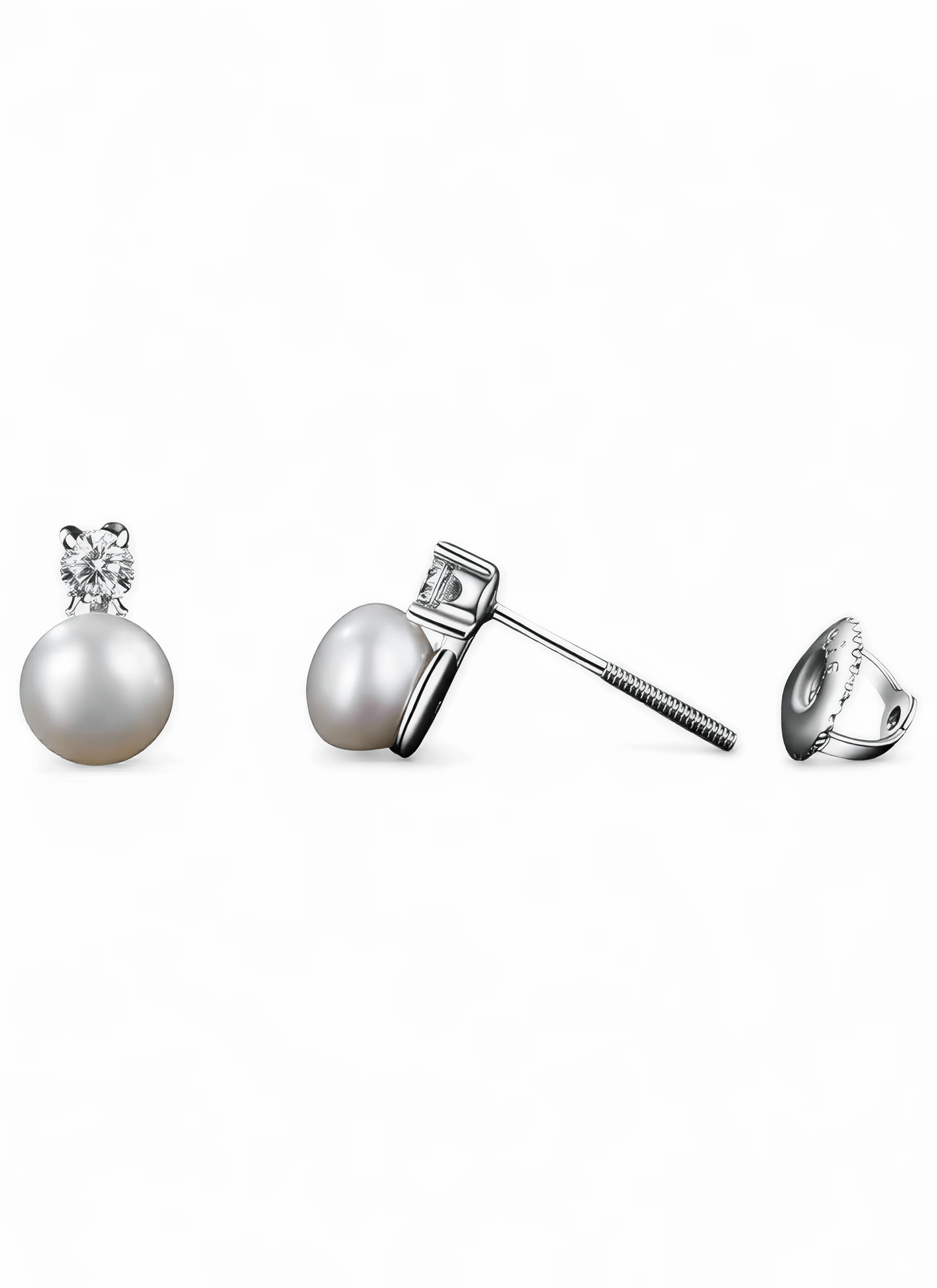 Bamoer Lumière™ - Timeless Pearl & Moissanite Studs for the Modern Muse