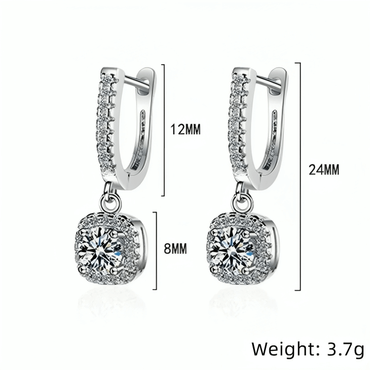 Radiant Elegance: Moissanite Huggie Hoop Earrings - Diva Dash