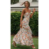 Sultry Summer Florals: V-Neck Maxi Dress - Diva Dash